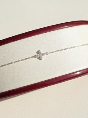 NWT Cross Diamond Sterling Silver 925 Bracelet 6.5-8inch